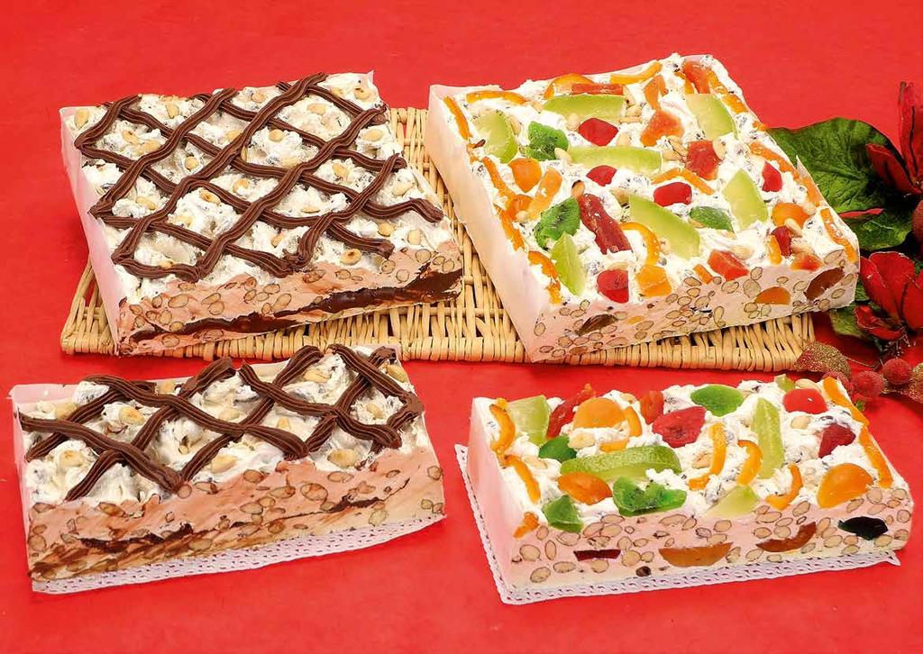 cod. 134 Blocco da 3,5 kg. circa (cm. 28x28x6h) TORRONE TENERO ALLA NUTELLA cod. 136 Blocco da 3,5 kg. circa (cm. 28x28x6h) TORRONE TENERO AI CANDITI cod.