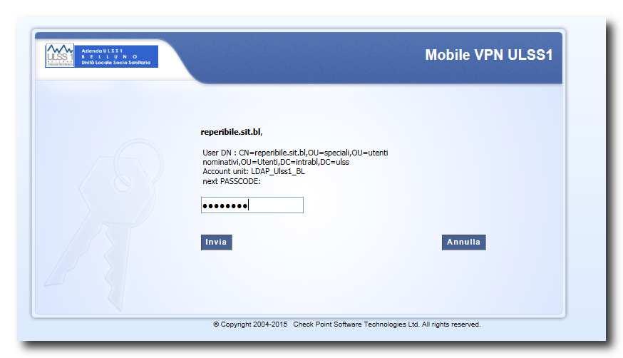 Modalità di autenticazione Autenticazione tramite token (in dismissione): - selezionare -> Accesso Standard (accesso certificato serve per login tramite smart-card) - inserire nel campo Nome Utente l