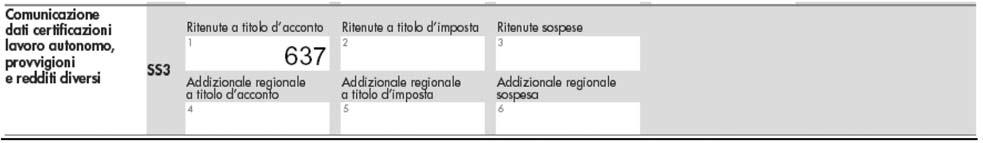 Tavola n. 6 - Prospetto riassuntivo Laddove la compilazione del Mod.