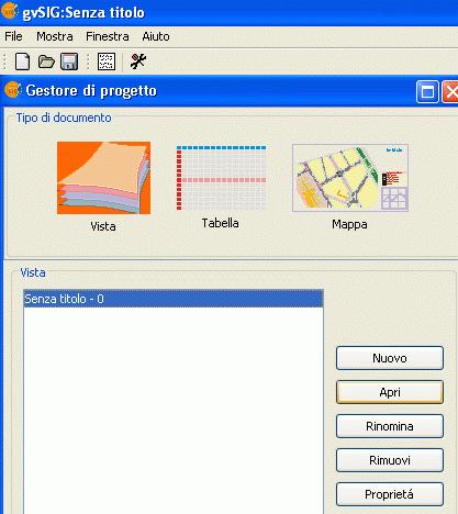 Figura 2 Dopo aver aperto la vista, si deve muovere il cursore del mouse sulla voce di menu