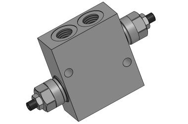 RVD-DI-S4-8. Dual cross over direct acting relief valves Valvole di massima pressione doppie incrociate Rev..4.4 Rated flow: ax.lu. operating press: ax.