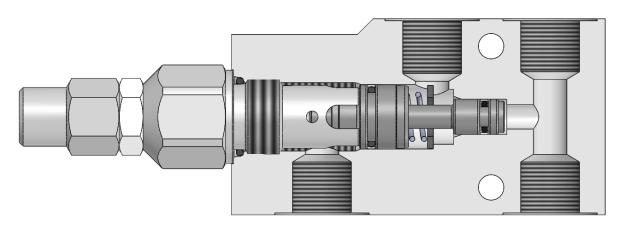 HV--SS 5. Single pilot assisted overcenter valves small series Valvole overcenter singolo effetto super stretta Rev..9.5 ax.