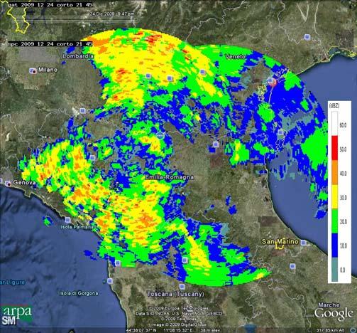 Nel corso della mattinata il sistema si riduce nuovamente sulla predetta area