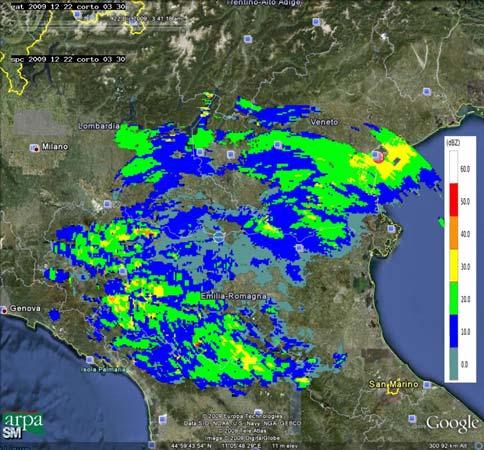 giorno 22 le precipitazioni insistono sull