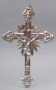479 Cristo crocifisso in lamina d argento sbalzato. Bolli Napoli, sec. XIX.