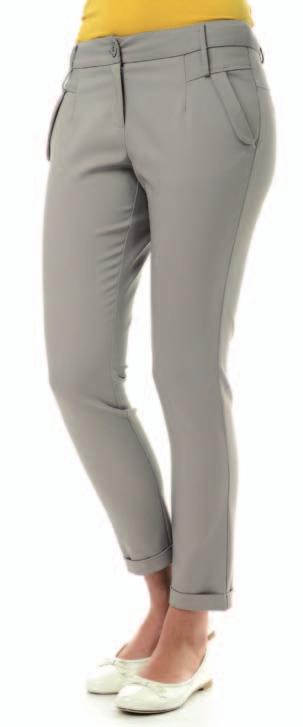 Pantaloni Gillian Silver (cod 049) taglie: 40, 42, 44, 46, 48, 50, 52, 54 (76% cotone, 21%