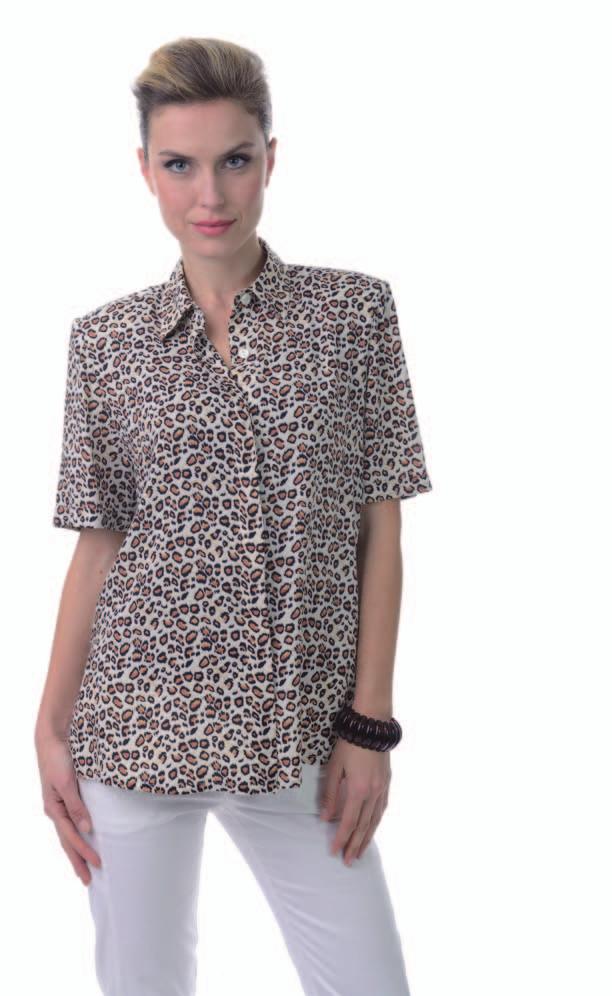 Camicia Nizza Maculato (cod 418) taglie: 42/44, 46, 48, 50, 52, 54 (100% viscosa) Diventata ormai un classico, la stampa