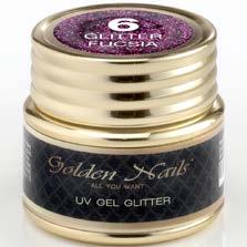 Glitter Gel by Golden Nails cod. GO0017 5 ml E 18,00 Una linea preziosa costituita da glitter gel diversi, colori brillanti che donano alle tue unghie effetti speciali luccicanti e cangianti.