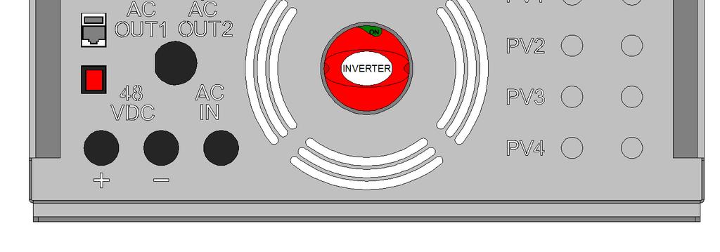 collegare il cavo di comunicazione CAN; (vedi Protezioni Lato Corrente Continua); 4. attivare l'interruttore di sezionamento INVERTER posizione ON; 5.