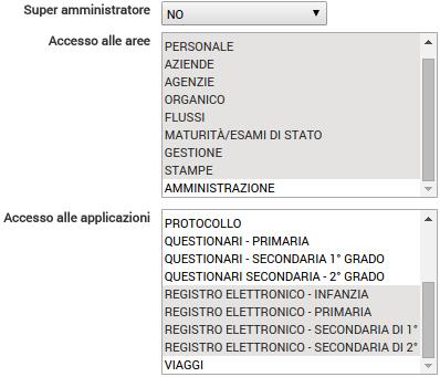 Come si può osservare dall'immagine, l'account dell'utente amminstratore è simile a quello di tutti gli altri utenti, a differenza dell'impostazione Super amministratore.