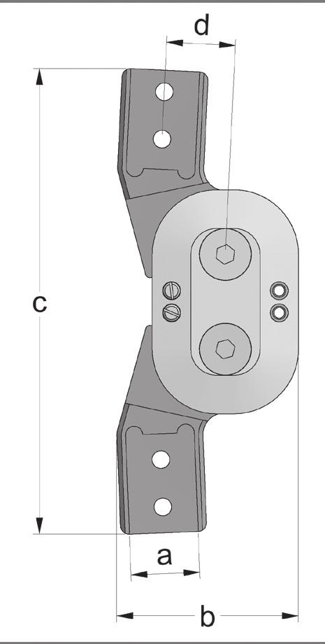 dell'articolazione [g] Larghezza del sistema Materiale Unità 16 mm Acciaio Pezzo 137 L'articolazione per ginocchio modulare è fornita con i seguenti articoli: