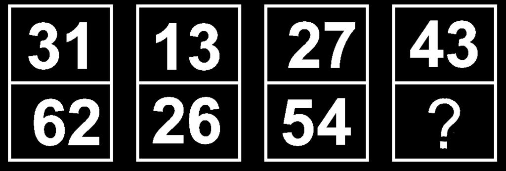 RCA0022 a) 13 b) 15 c) 35 d) 11 d RCA0023 Indicare in quale dei seguenti numeri la somma delle cifre dà il risultato minore. RCA0024 Quale numero tra quelli proposti completa la seguente serie?