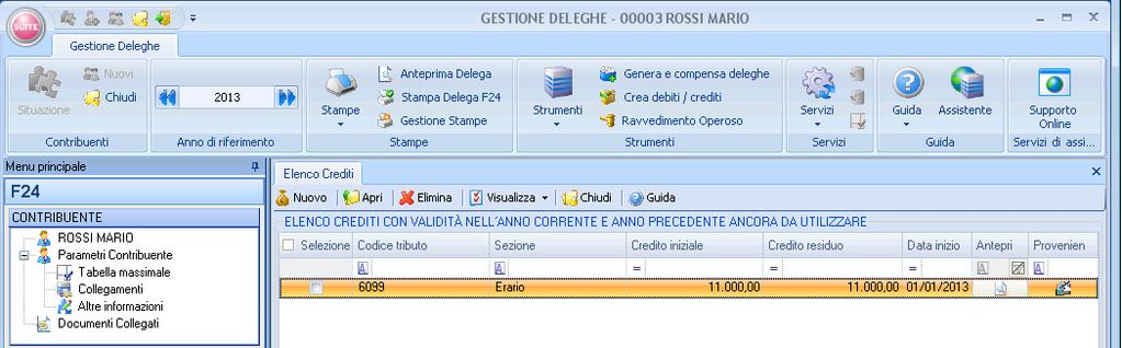 Casistiche Il credito Iva presunto determinato in sede di stampa Liquidazione IVA oppure inserito manualmente nella tabella Gestione compensazioni, non è