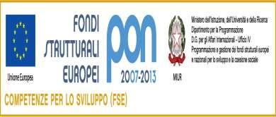 Unione Europea Fondo Sociale Europeo Programma Operativo Nazionale CCI 2007IT051PO007 PON FSE Codice Progetto: C-1-FSE-2014-410 Codice Cup: 48F14000120007. 125.