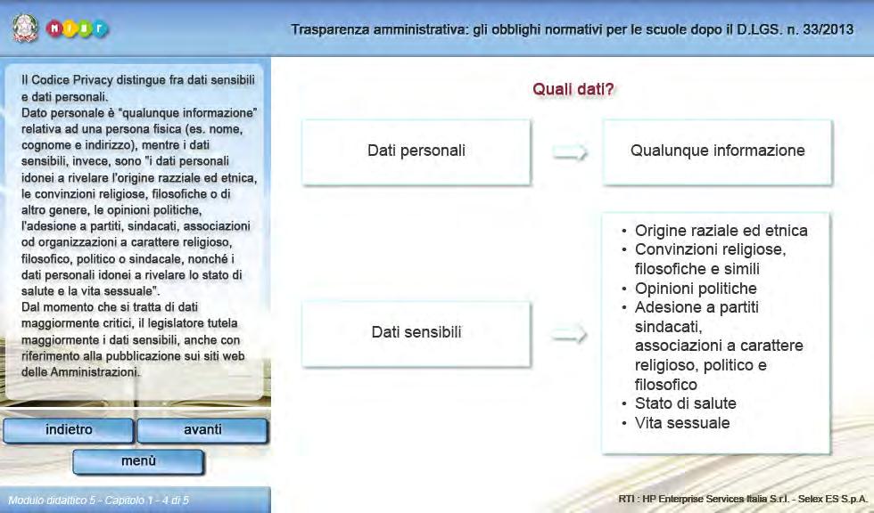 Quali dati? Il Codice Privacy distingue fra dati sensibili e dati personali. Dato personale è qualunque informazione relativa ad una persona fisica (es.