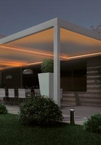 BIOSHADE // OUTDOOR LED SYSTEM RGB OUTDOOR LED SYSTEM OUTDOOR LED SYSTEM RGB Colore: Luce RGB a colori bianco incluso Lumen: 150 lumen/mt Grado IP: IP65