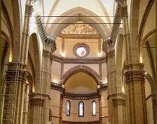 La cattedrale di Santa Maria del Fiore a Firenze (dal 1296) La pianta è a tre navate oltre le