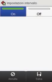 Nel menu Impostazioni bolo 2 selezionare Impostazioni intervallo.