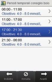 13 Selezionare OK. 14 Selezionare ogni ulteriore periodo temporale per modificare Ora di fine, Valore superiore e Valore inferiore.