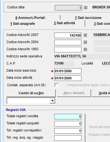 Nel secondo caso (scelta non consigliata) (un unico registro per le fattura emesse e per le autofatture) si deve impostare il campo