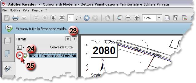 Espandendo le informazioni relative alla firma, potremo assicurarci che: la Firma è valida, il
