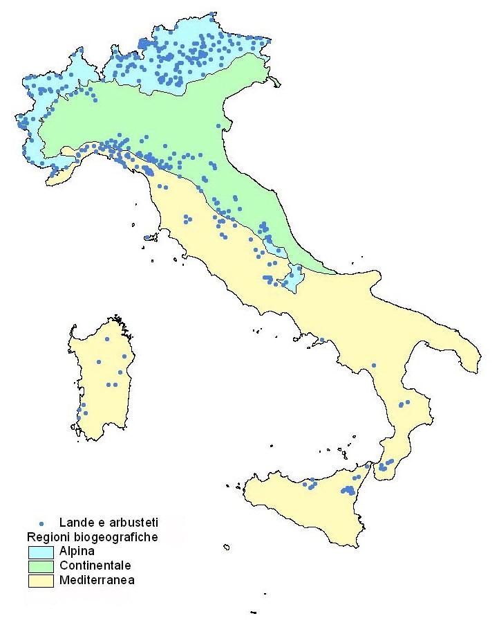 10 Tipologia di Habitat Macchie e boscaglie nei SIC Fig.