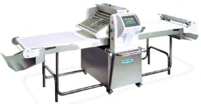 STAR700 Sfogliatrice automatica Automatic sheeter 700mm Struttura e trattamento inox e acciaio sabbiato e verniciato a polvere Caratteristiche manuale e autom., 100 progr., touch sc.