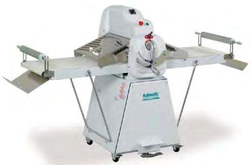 SH500 600 Sfogliatrice manuale Manual sheeter 500 & 600 mm Struttura e trattamento acciaio sabbiato e verniciato a polvere 500 600 mm 0 38 mm singola o con inverter(optional) Velocità tappeto uscita