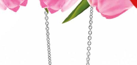 UBN21583 Collana silver, charm cuore con 