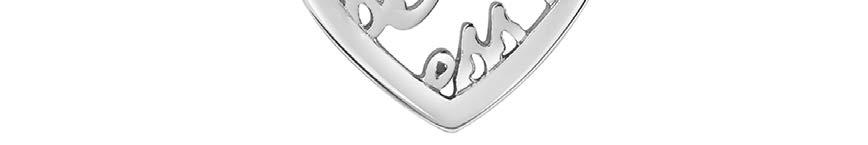 Novità UBN61092 Collana silver, charm frame cuore con scritte GUESS.