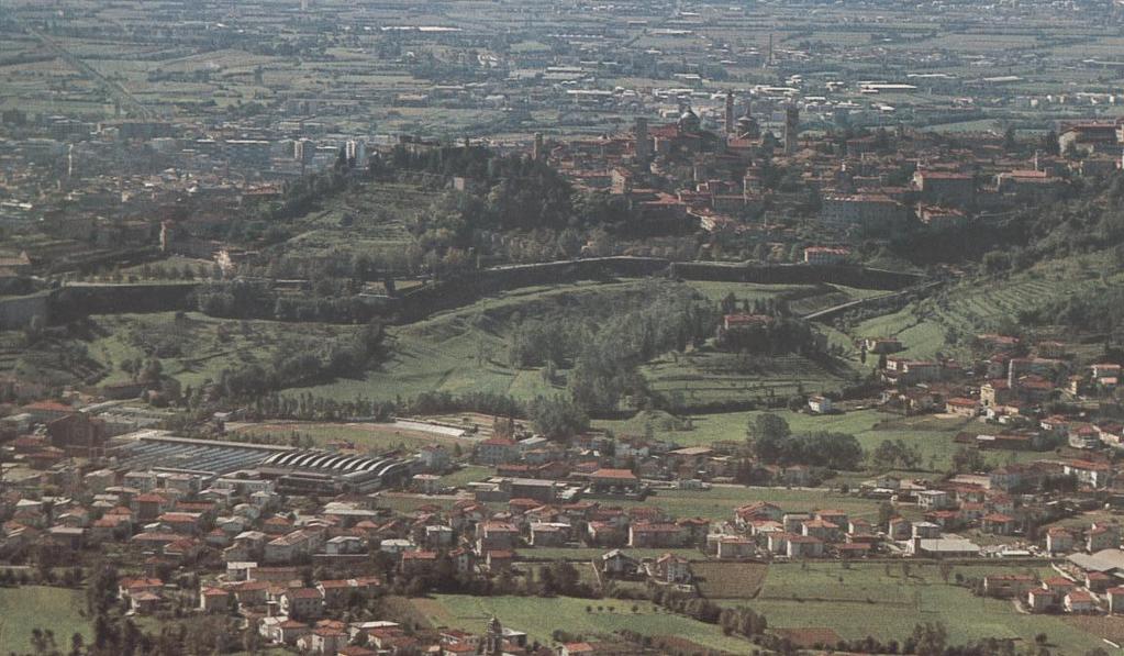 Il sito e la posizione di Bergamo,