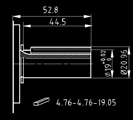 ALBERI SHAFTS / N PER FLANGIA / FOR FLANGE C 4 C 7 H 6 Coppia max 110 Nm Max torque 110 Nm Coppia max 170 Nm Max torque 170 Nm ANSI B92.