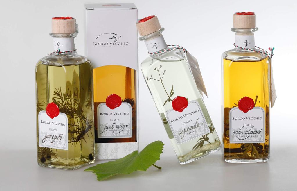 GRAPPA AROMATIZZATA AL GINEPRO: cod 15763 500ML 40%VOL GRAPPA AROMATIZZATA AL PINO MUGO: cod 15848 500ML 40%VOL GRAPPA