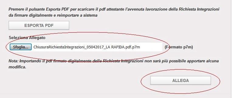 Figura 22 Premere il pulsante Esporta PDF per scaricare il documento.