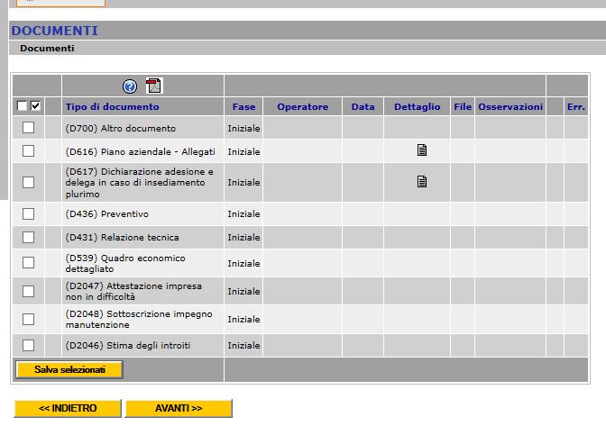DOCUMENTI : Selezione,