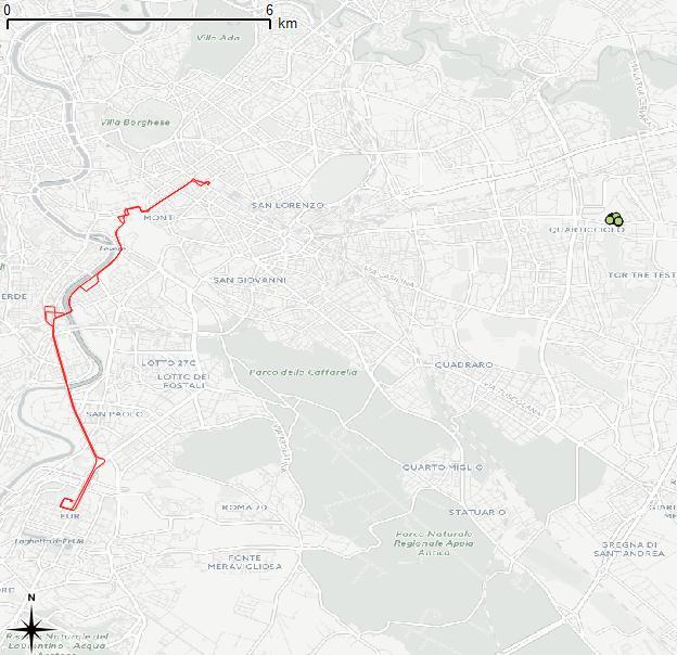 Confronto odometro - posizione GPS nome linea In caso di corsa errata si è cercato di capire se fosse possibile utilizzare i dati provenienti dall odometro (progferm e distdaferm) basato sul Dead