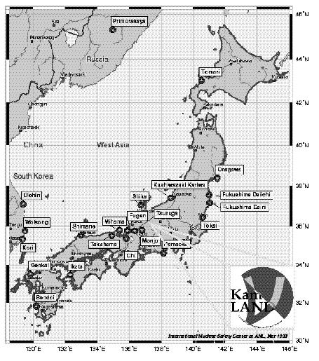 KamLAND (KAMioka Liquid scintillator Anti-Neutrino Detector) Sorgente ν e : reattori nucleari in Giappone Potenza termica totale 70 GW >79% del flusso ν e prodotto da 6 reattori, 138 < L < 14 km