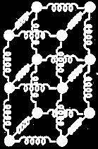 descritta come un insieme di atomi interagenti con forze schematizzate da molle che permettono