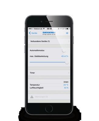 Uso intelligente con la app SIEGENIA Comfort. Una per tutto.