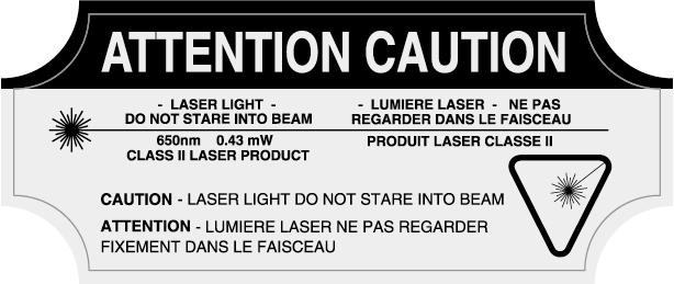 Distanza di lettura MaxiScan 2100 ST 100% UPC / EAN 29 cm Avvertimenti laser