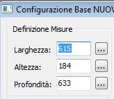 Configurare la lunghezza della base ad angolo in funzione della profondità delle basi della penisola: In funzione dell altezza