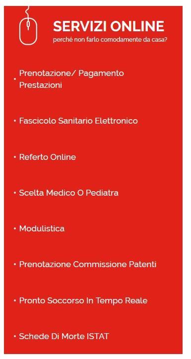 SEMPLIFICARE Offrire servizi on-line per l accesso al sistema sanitario e per il