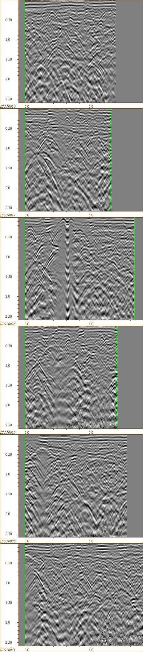 differenti caratteristiche elettromagnetiche tramite sezioni verticali radar-stratigrafiche. ig.