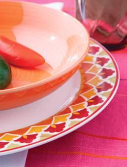 TEXTURE TESSILE DINNER PLATE AND DESSERT PLATE FEATURING AN ORIGINAL TEXTILE