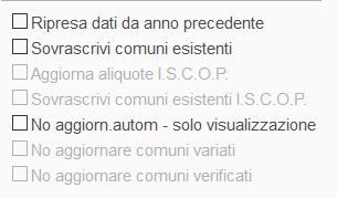 Per eseguire l aggiornamento per l anno 2016 selezionare l opzione Aliquote IMU anno 2016.