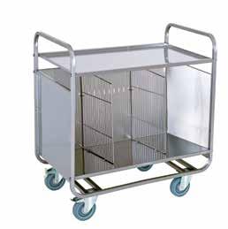 square tube frame made in AISI 304 stainless steel Side panels and base made in AISI 304 stainless steel sheet Inclined plate base to prevent sliding AISI 304