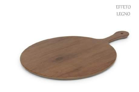 TONDO CON MANICO ROUND HANDLED WOODEN EFFECT CUTTING BOARD 207387 D: CM. 17,5/27 H: CM.