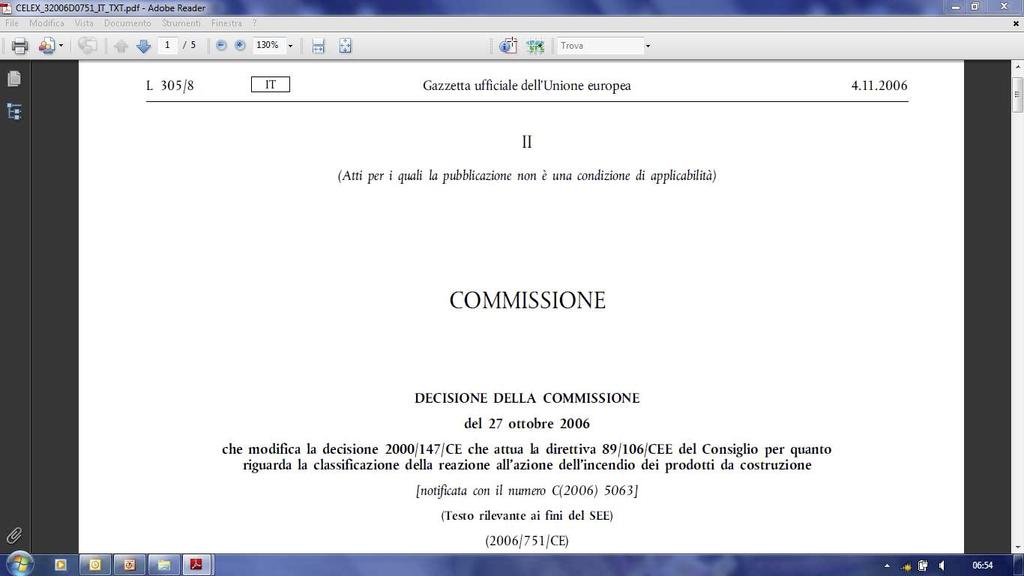 LA RIVOLUZIONE DEI CAVI Inquadramento Legislativo e normativo Decisione