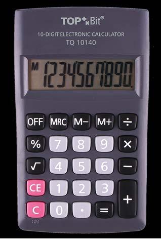 Calcolatrice tascabile compatta con display a 10 cifre grandi.