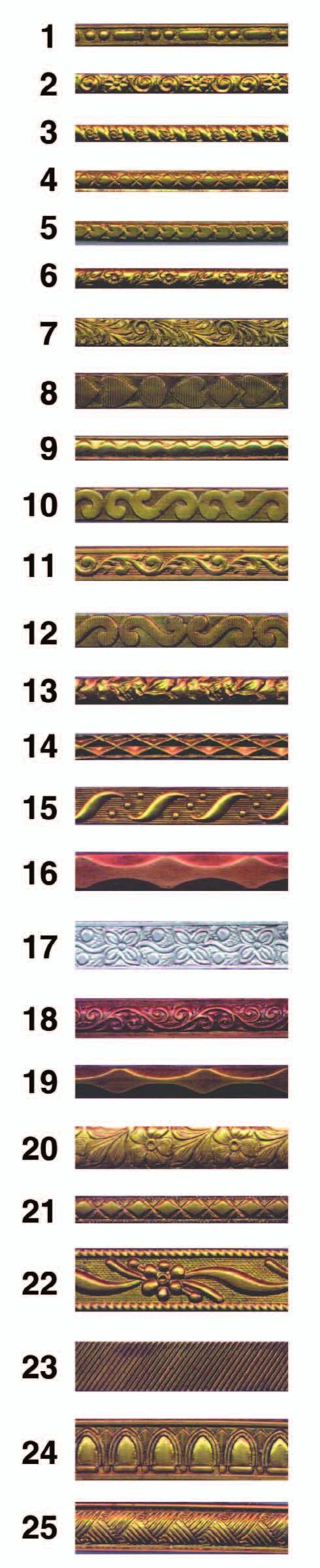 Rulli incisi per bordure Engraved rolls